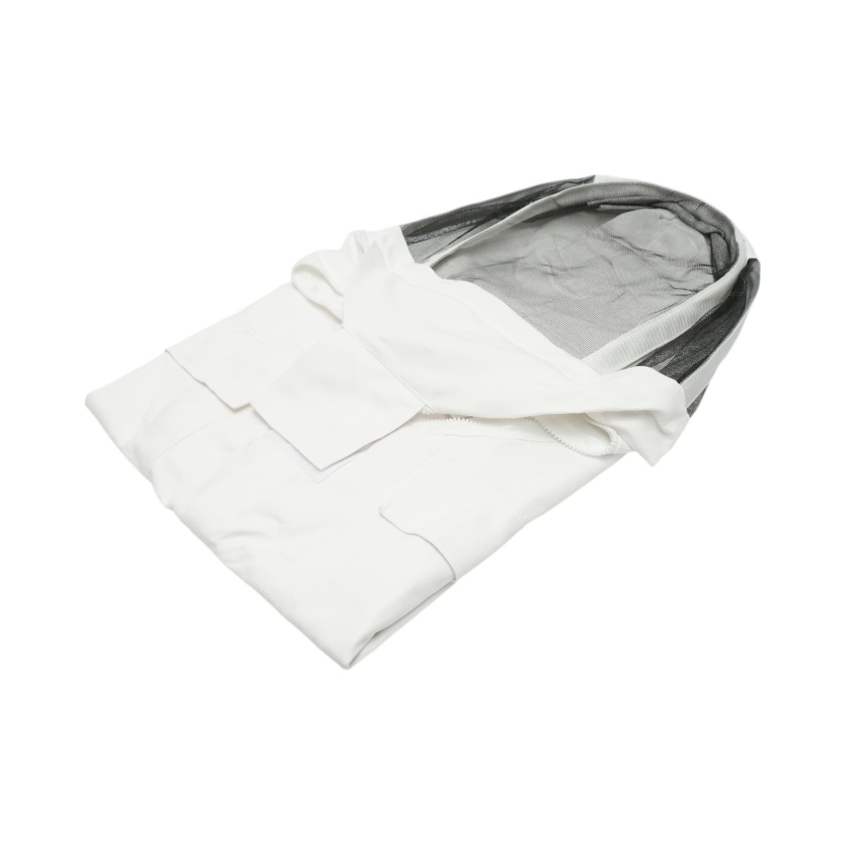Bluza apicola alba cu masca de protectie tip gluga marimea L